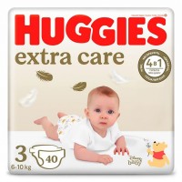 Підгузки дитячі Huggies Extra Care, розмір 3 (6–10 кг), 40 шт